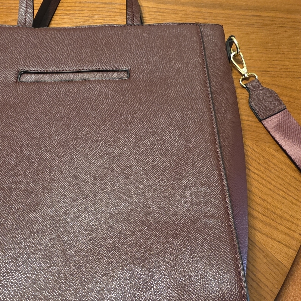 100th Anniversay London Fog Sophia Studded Tote Bag In Plum - Picture 16 of 17